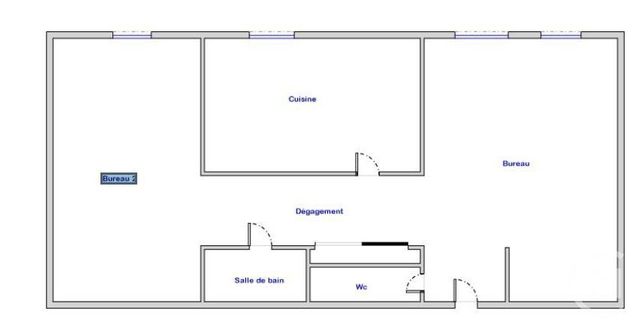Appartement à vendre - 2 pièces - 64.72 m2 - VILLEURBANNE - 69 - RHONE-ALPES - Century 21 Hestia Ldi